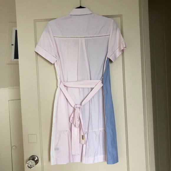 NWT. Kate Spade Broome Street colorblock shirtdress, size small. - Picture 2 of 13